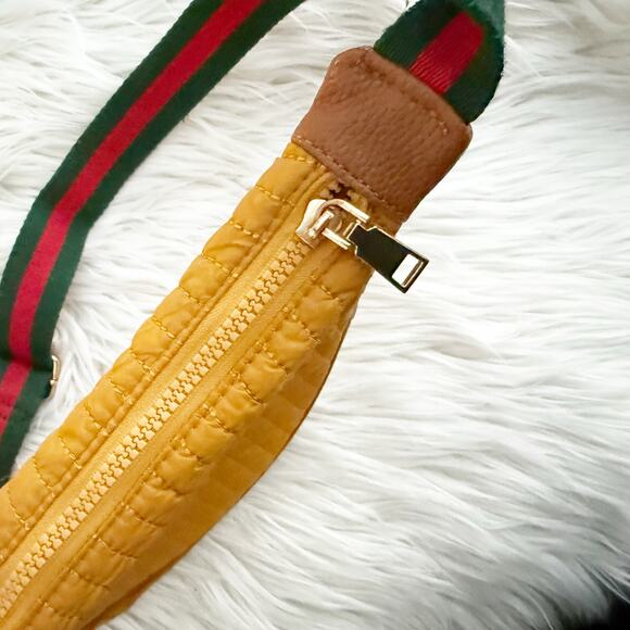 SHIRALEAH x ANTHROPOLOGIE | Ezra Large Crossbody Sling Bag Honey Gold Red Green - Picture 7 of 9